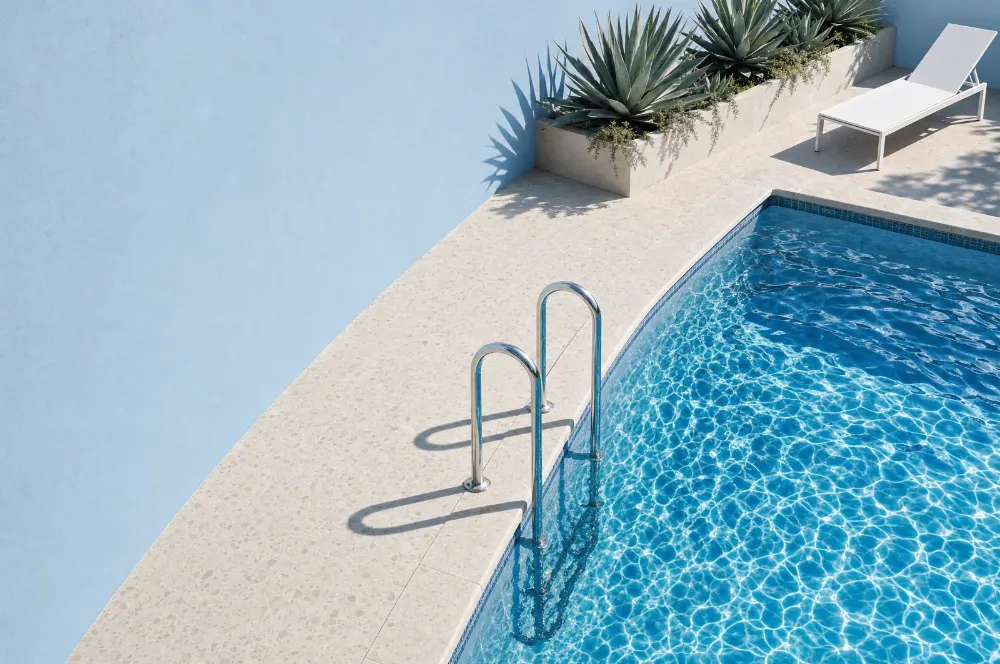 Clean residential backyard swimming pool in Phoenix, Arizona